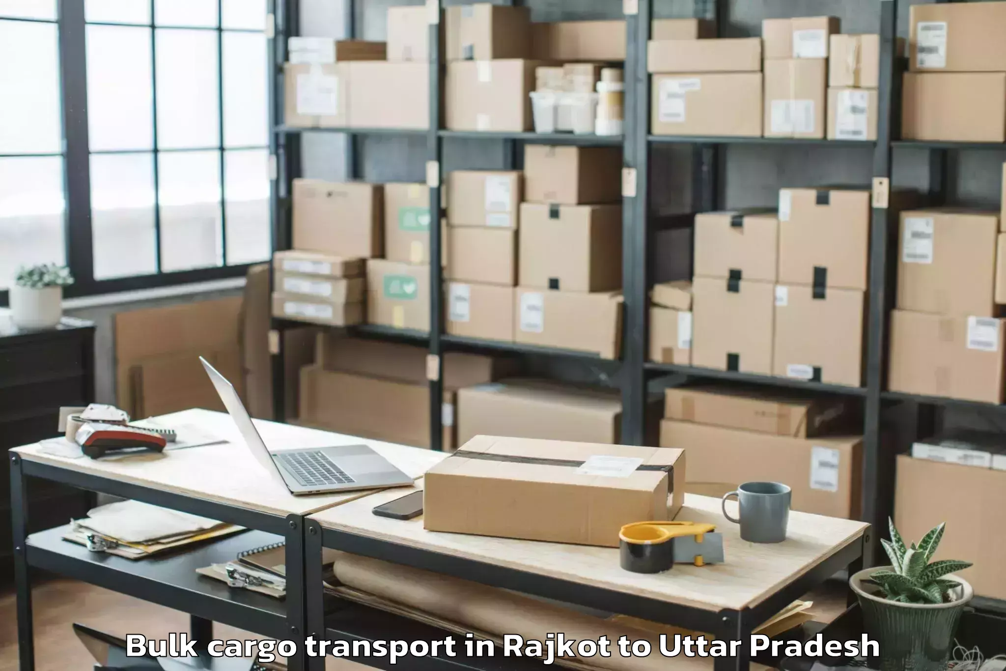 Top Rajkot to Fatehganj West Bulk Cargo Transport Available